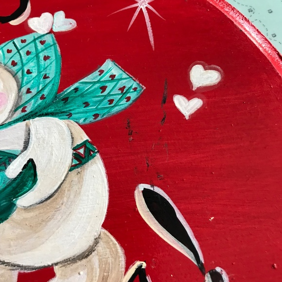 Hand Painted Merry Christmas Snowman Sign - Picture 3 of 5